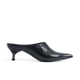 Jina High-Heel Slippers - Black