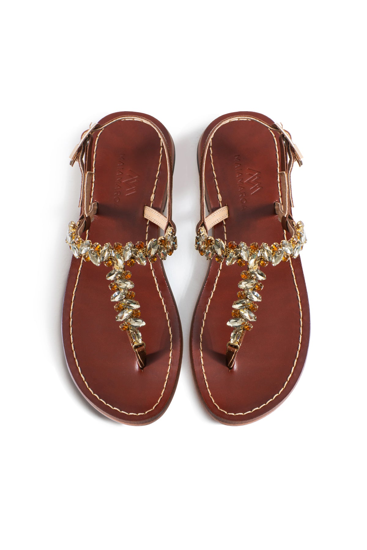 Maia Sette Taşlı Sandalet - Taba