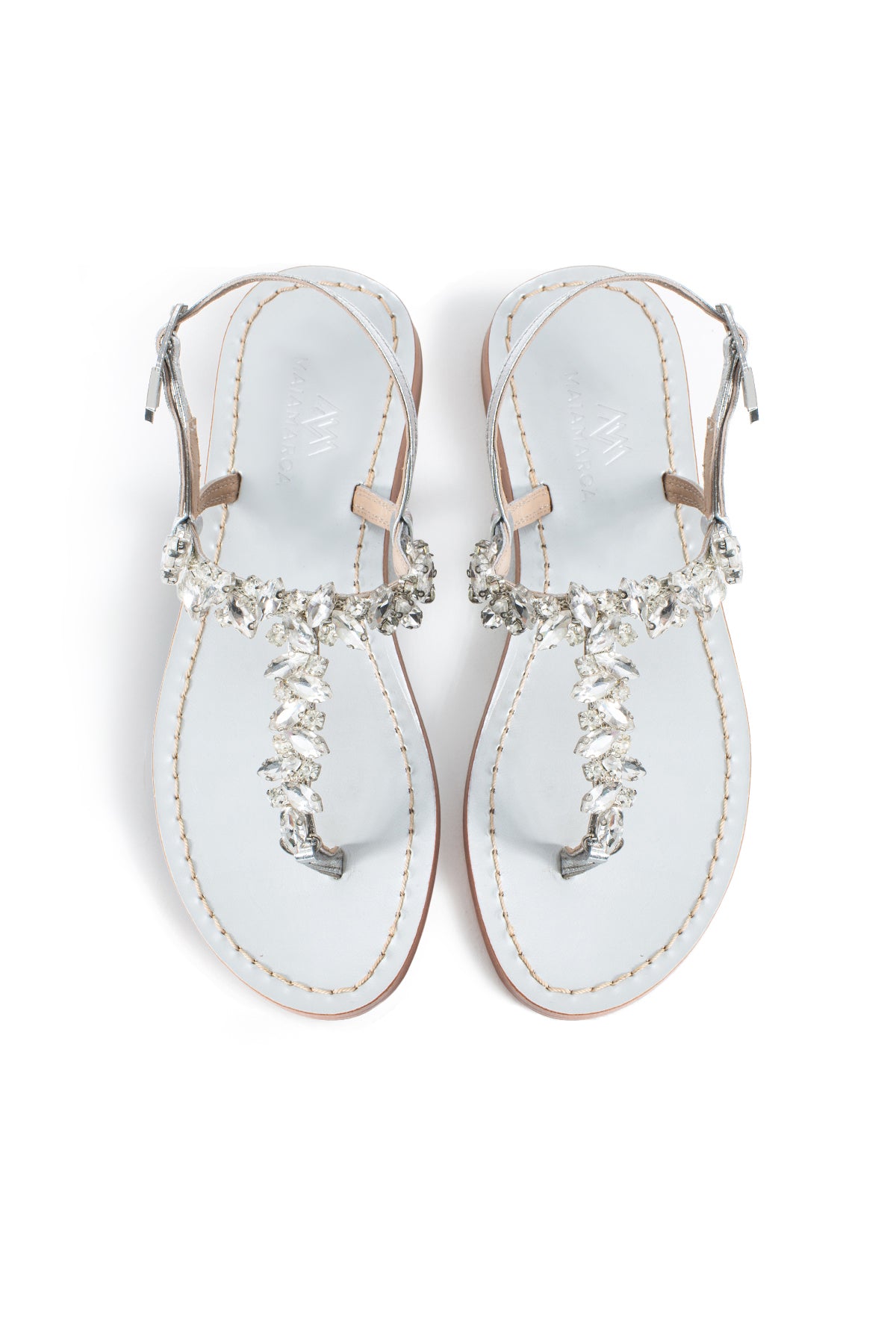 Maia Sette Taşlı Sandalet - Gümüş