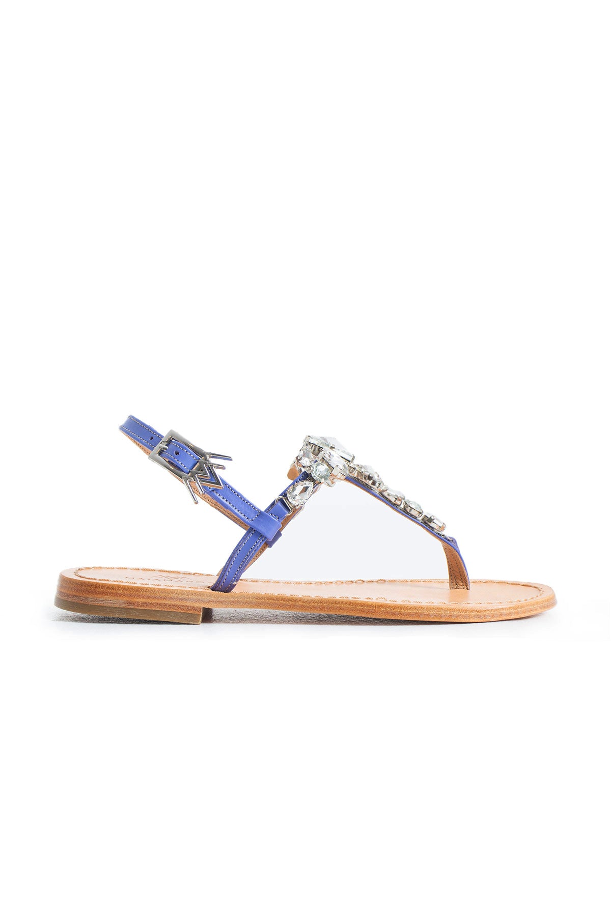 Maia Embellished Sandals - Blue