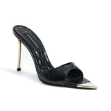 Elara Topuklu Terlik - Siyah