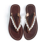 Jona Bejeweled Slippers - Natural Brown