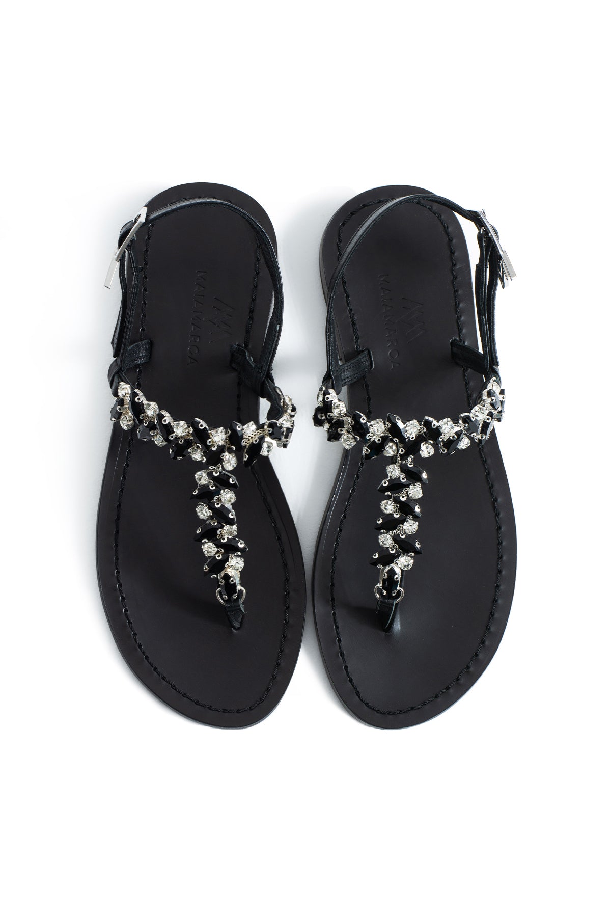 Maia Sette Taşlı Sandalet - Siyah