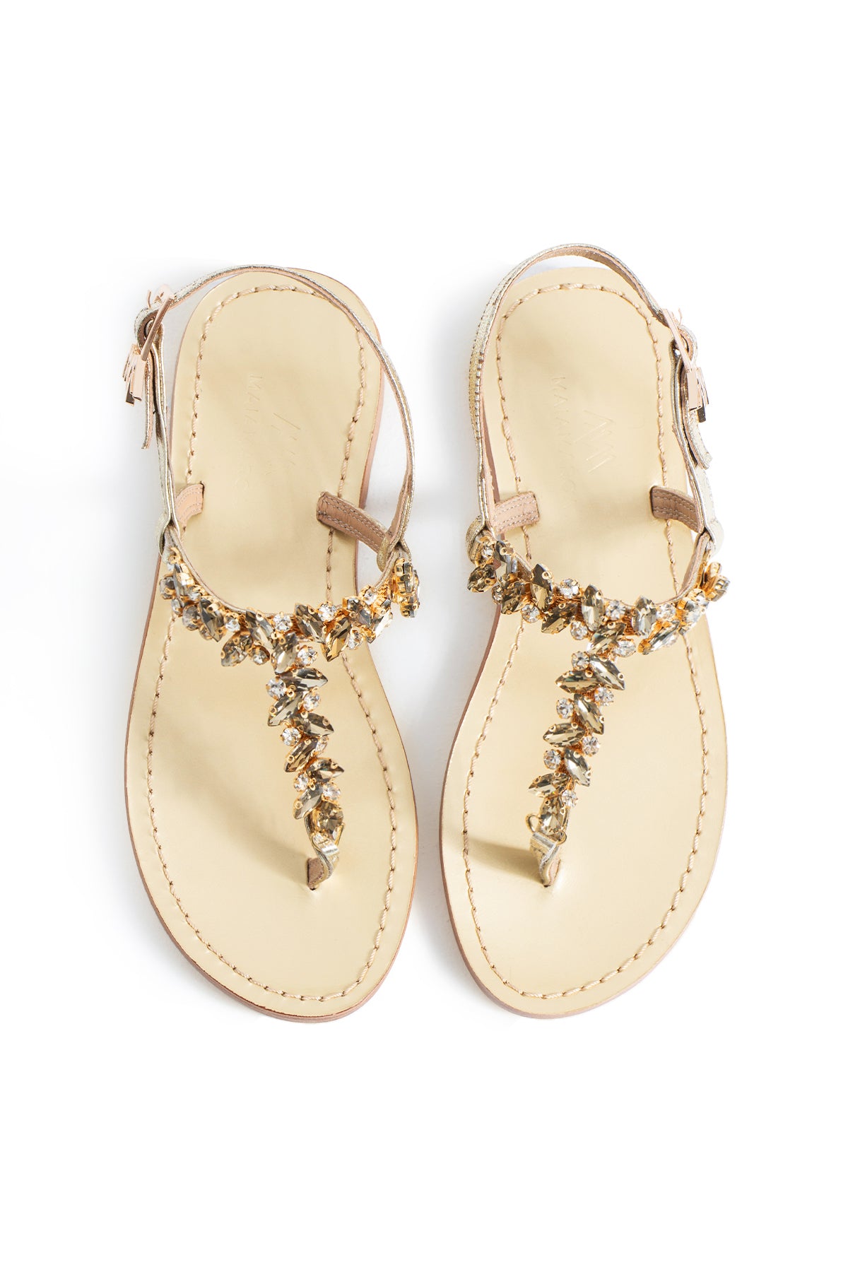 Maia Sette Taşlı Sandalet - Altın