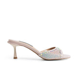 Dora Heeled Slippers - Beige