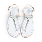 Maia Embellished Sandals - Blue