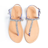 Maia Tila Stone Detail Sandals - Natural Purple