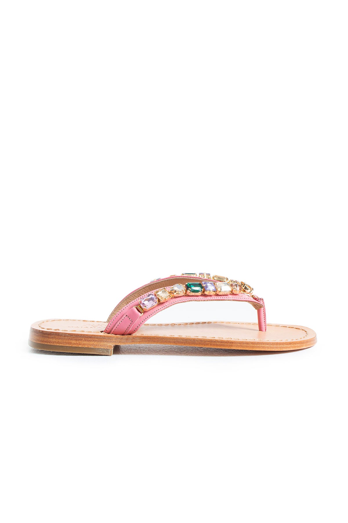 Jona Embellished Slippers - Natural Pink