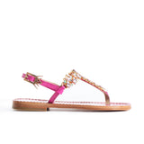 Maia Seven-Stone Sandals - Fuchsia