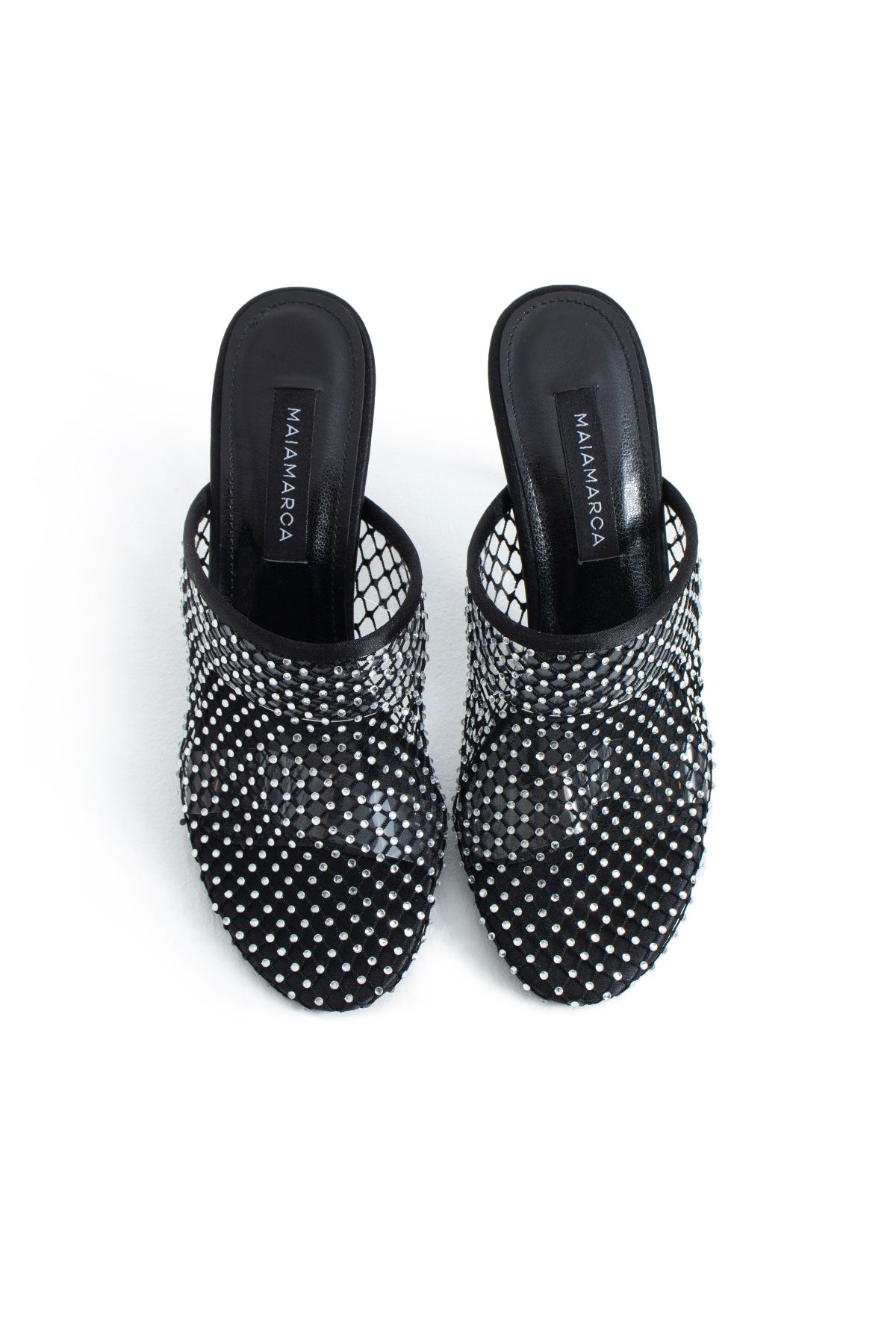 Noa File Heeled Slipper - Black