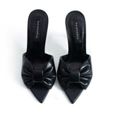 Clara Heeled Slipper - Black
