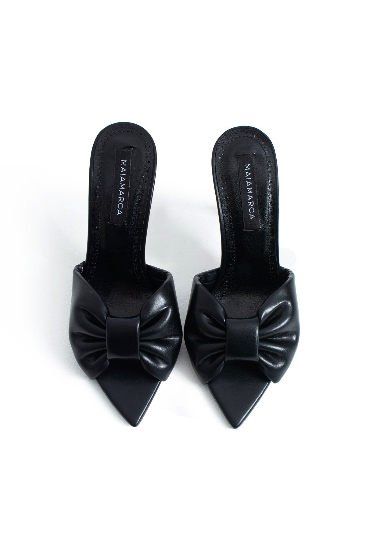 Clara Heeled Slipper - Black