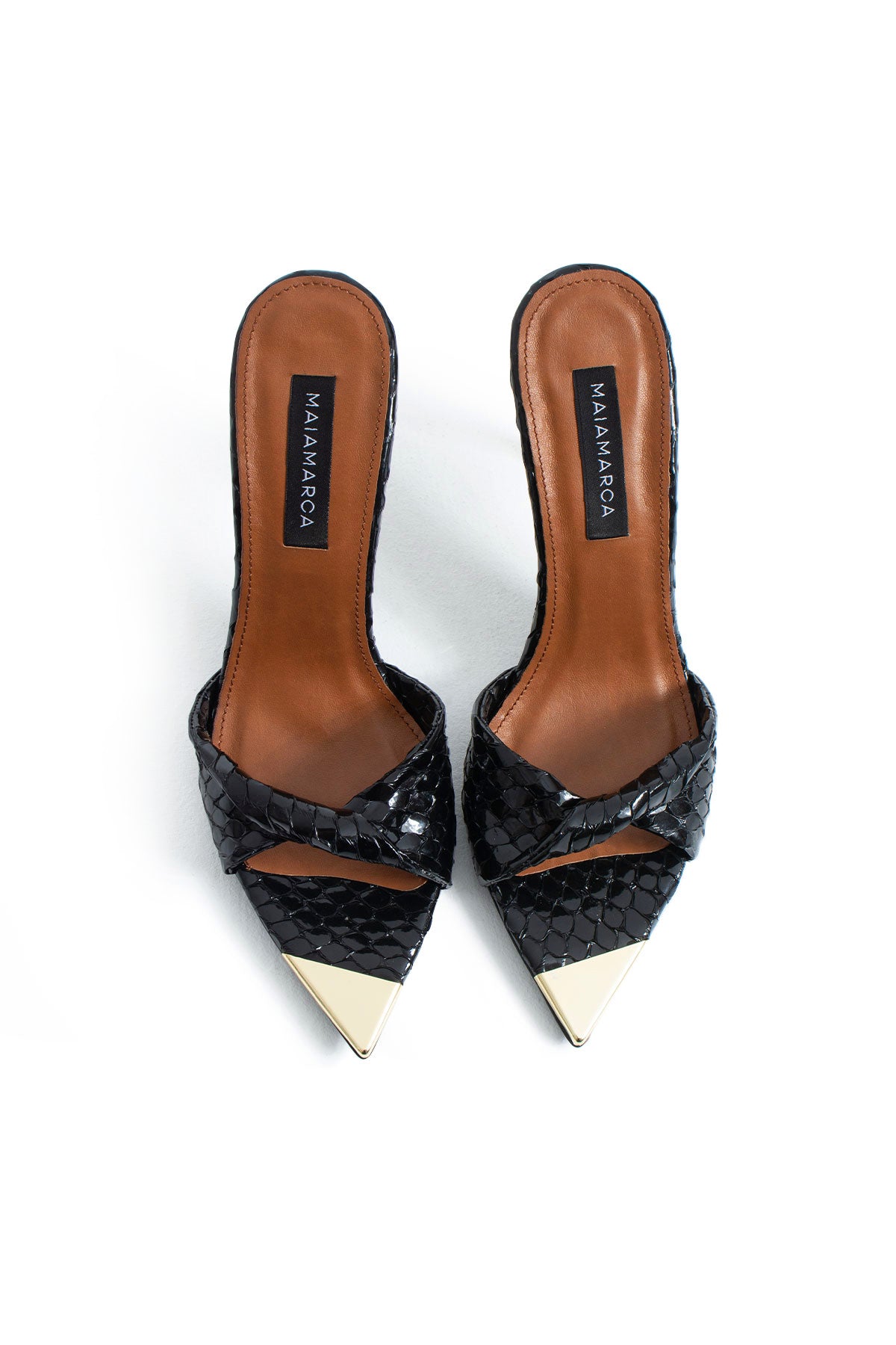 Viola Heeled Slippers - Black