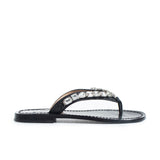 Jona Embellished Slippers - Black