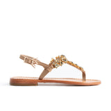 Maia Seven Stone Sandals - Beige