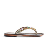 Jona Beaded Slippers - Brown