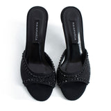 Dora Heeled Slippers - Black