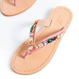 Jona Embellished Slippers - Natural Pink