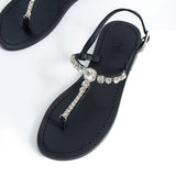 Maia Nova Embellished Sandals - Black