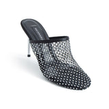 Noa File Heeled Slipper - Black