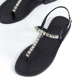 Maia Embellished Sandals - Blue