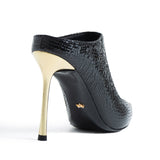 Marle Topuklu Terlik - Siyah