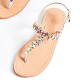 Maia Seven Stone Sandals - White