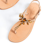 Maia Embellished Sandals - Blue