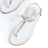 Maia Embellished Sandals - Blue
