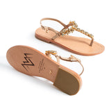 Maia Seven Stone Sandals - Beige