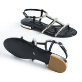 Tina Buckled Sandals - Black