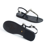 Maia Embellished Sandals - Blue