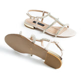 Tina Studded Sandal - Beige