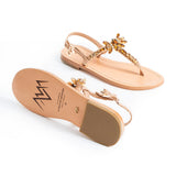 Maia Embellished Sandals - Blue