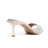 Dora Heeled Slippers - Beige