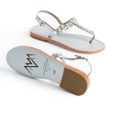 Maia Seven Stone Sandals - Silver