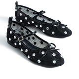 Lisa File Flats - Black