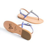 Maia Tila Stone Detail Sandals - Natural Purple