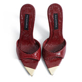 Elara Heeled Slippers - Burgundy