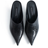 Jina High-Heel Slippers - Black
