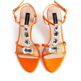 Norr Heeled Sandals - Orange