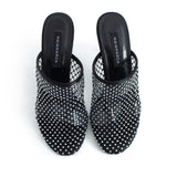 Noa File Heeled Slipper - Black