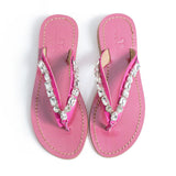 Jona Embellished Slippers - Fuchsia