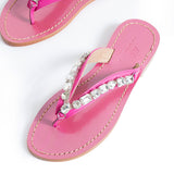 Jona Embellished Slippers - Fuchsia