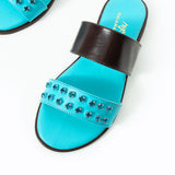 Maia Liva Crystal Slippers - Blue