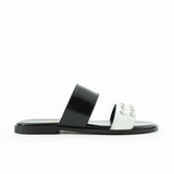 Maia Liva Crystal Slippers - Black White