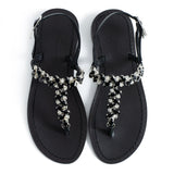 Maia Sette Crystal Sandals - Black