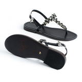 Maia Sette Crystal Sandals - Black