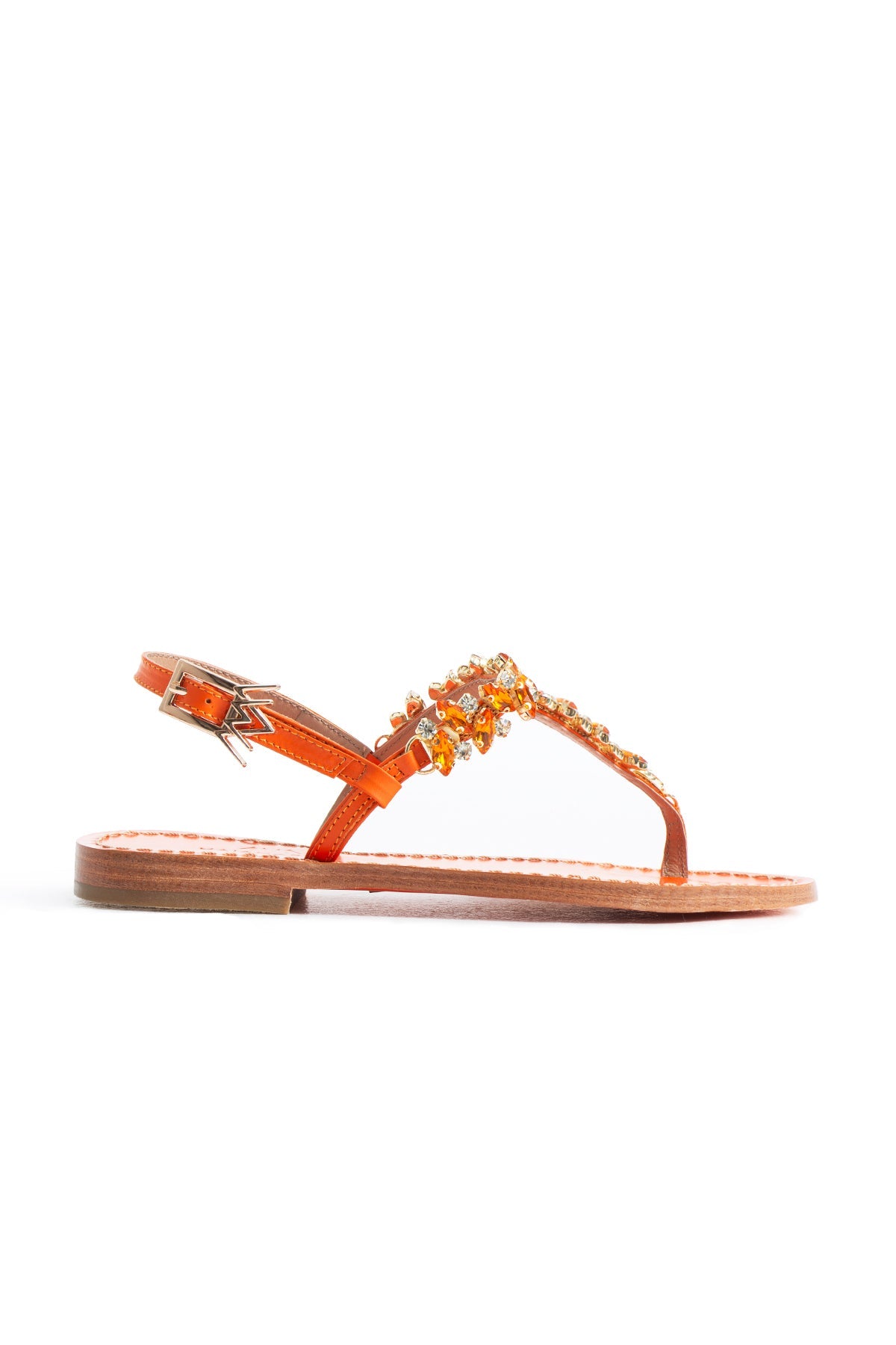 Maia Sette Crystal Sandals - Orange