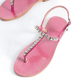 Maia Tila Taşlı Sandalet - Pembe